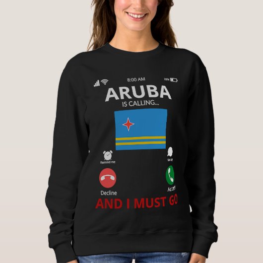 Aruba Is Calling スウェットシャツ (正面)