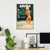 Aruba Marilyn Monroe Moon Beach Dutch Caribbean ポスター (ホームオフィス)