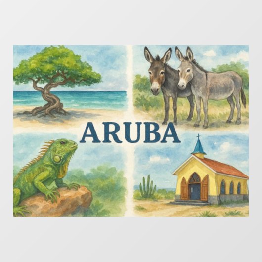 Aruba multiview watercolor ウィンドウサイン (シート)