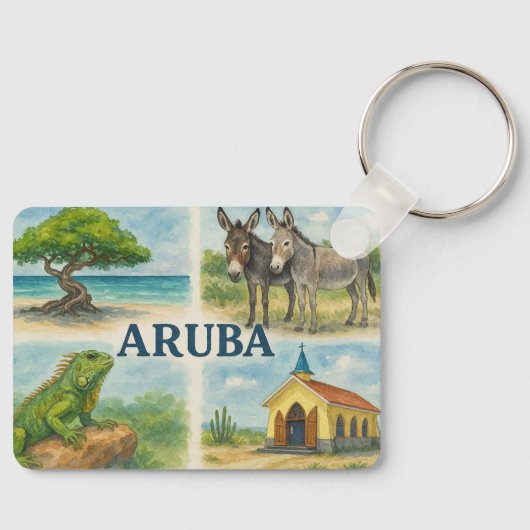 Aruba multiview watercolor キーホルダー (正面)