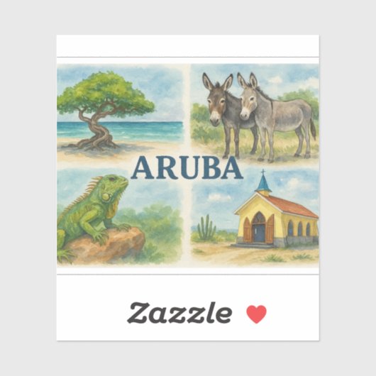 Aruba multiview watercolor シール (シート)