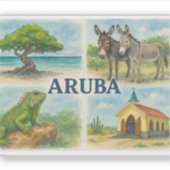 Aruba multiview watercolor シール (正面)