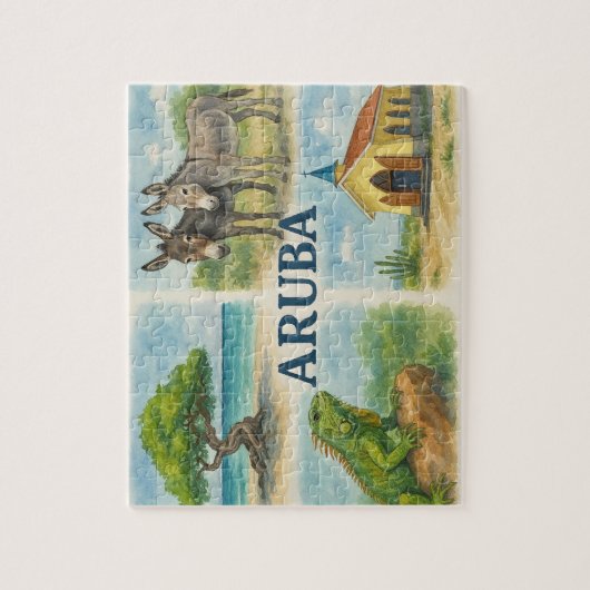 Aruba multiview watercolor ジグソーパズル (縦)