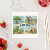 Aruba multiview watercolor スタンダードカクテルナプキン (インサイチュ)