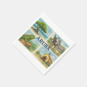 Aruba multiview watercolor スタンダードカクテルナプキン (角)