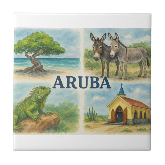 Aruba multiview watercolor タイル (正面)