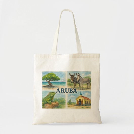 Aruba multiview watercolor トートバッグ (正面)