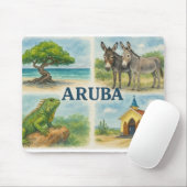 Aruba multiview watercolor マウスパッド (マウス)