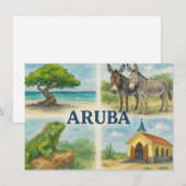Aruba multiview watercolor 招待状 (正面/裏面)