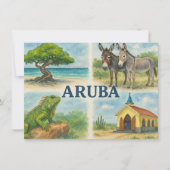 Aruba multiview watercolor 招待状 (正面)