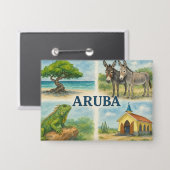 Aruba multiview watercolor 缶バッジ (正面/裏面)
