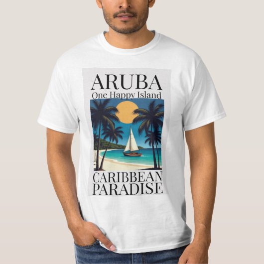 Aruba One Happy Island  Tシャツ (正面)