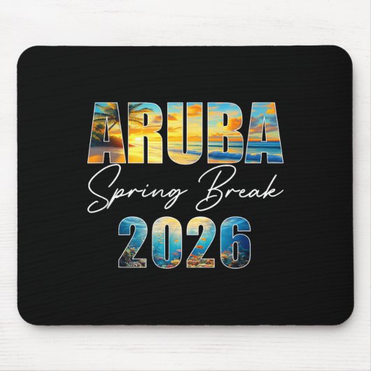 Aruba Spring Break 2026 Summer Vacation Beach  マウスパッド (正面)