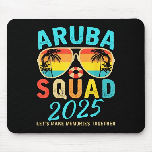 Aruba Squad 2025 Vacation Friends Family Matching マウスパッド (正面)
