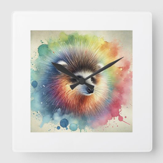 Aruco in the Light of Nature 230824AREF130 - Water スクエア壁時計 (正面)