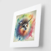 Aruco in the Light of Nature 230824AREF130 - Water スクエア壁時計 (傾斜)