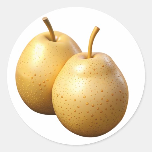 Arugula Plastic 3D – 光沢ラウンドラベル ラウンドシール (正面)