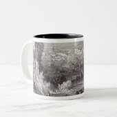 Arundelの城および町 ツートーンマグカップ (正面左)