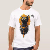 ARVEXON Queen Cat Crown Cute Streetwear Graphic T- Tシャツ (正面)