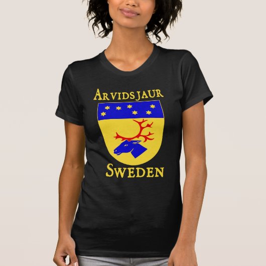 Arvidsjaur、スウェーデン(Sverige) Tシャツ (正面)