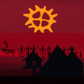 Arvidsjaur mugg med samiskt mönster マグカップ