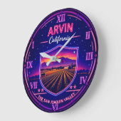 Arvin California Neon Valley  ラージ壁時計 (傾斜)