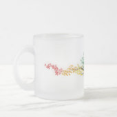 Árvore de borboletas coloridas フロストグラスマグカップ (左)