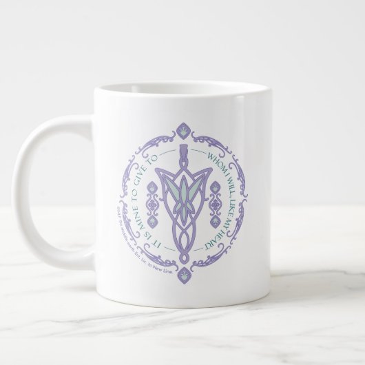 ARWEN™ イヴニングスターの引用グラフィック ジャンボコーヒーマグカップ (左)