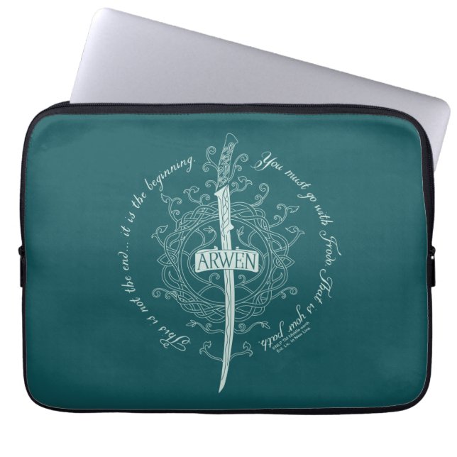 ARWEN™ エルフの剣の名言 ラップトップスリーブ (正面)