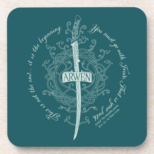 ARWEN™ エルフの剣の引用 コースター (正面)
