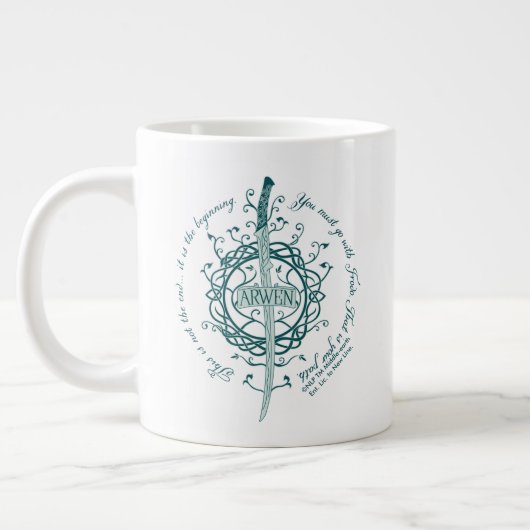 ARWEN™ エルブンの剣の引用 ジャンボコーヒーマグカップ (左)
