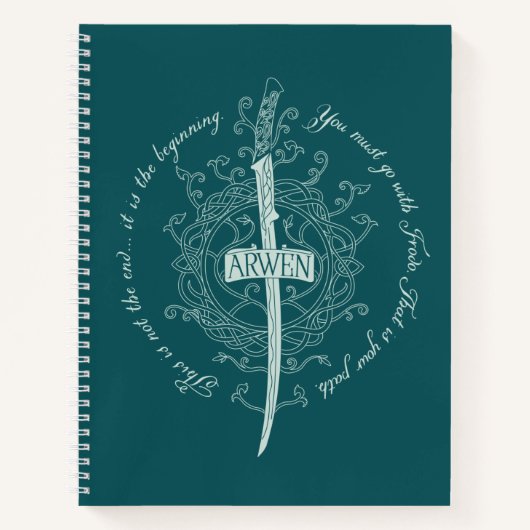 ARWEN™ エルブンの剣の引用 ノートブック (正面)