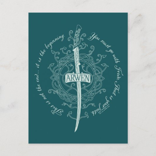 ARWEN™ エルブンの剣の引用 ポストカード (正面)