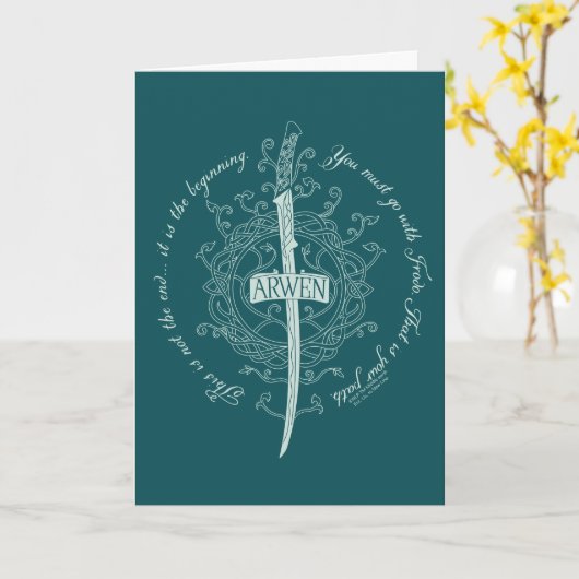 ARWEN™ Elven Sword Quote カード (黄色い花)