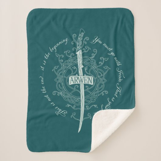 ARWEN™ Elven Sword Quote シェルパブランケット (正面)