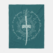 ARWEN™ Elven Sword Quote フリースブランケット (正面)