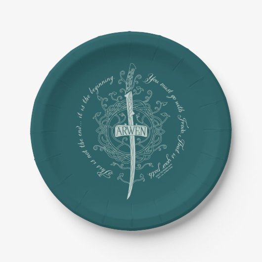 ARWEN™ Elven Sword Quote ペーパープレート (正面)