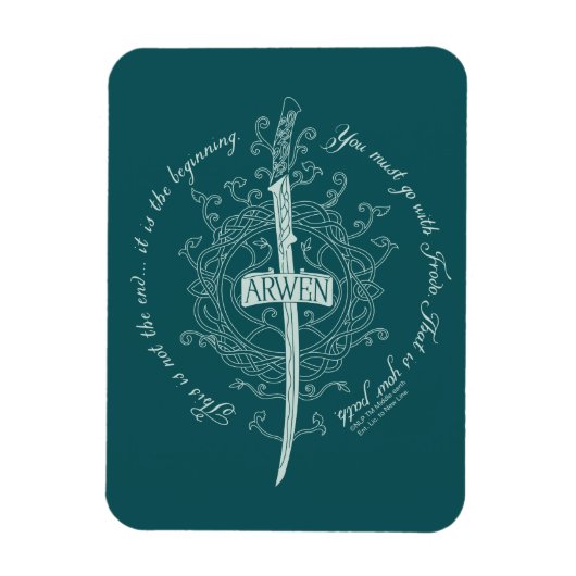 ARWEN™ Elven Sword Quote マグネット (縦)