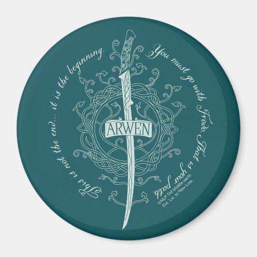 ARWEN™ Elven Sword Quote マグネット (正面)