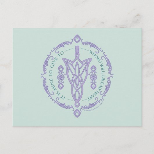 ARWEN™ Evenstar Quote Graphic ポストカード (正面)