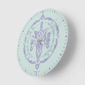 ARWEN™ Evenstar Quote Graphic ラウンド壁時計 (傾斜)