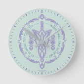ARWEN™ Evenstar Quote Graphic ラウンド壁時計 (正面)