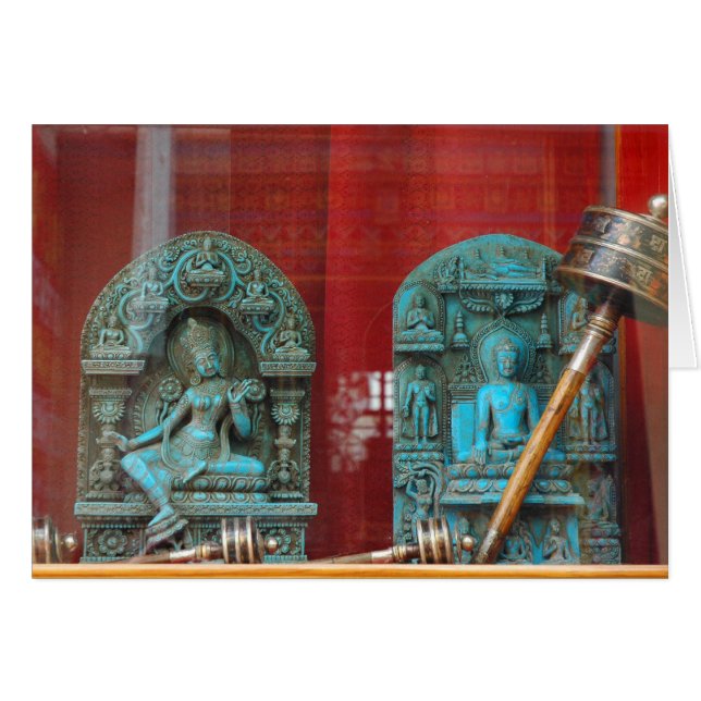 Aryaタラおよび主仏、Bodha、ネパール (正面横)