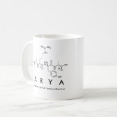 Aryaペプチド名mug コーヒーマグカップ (正面左)