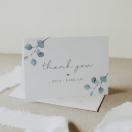 ARYAユーカリ素朴プタスグリーナリーセージグリーン サンキューカード