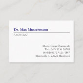 Arzt Visitenkarte 名刺 (正面)