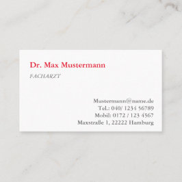Arzt Visitenkarte 名刺
