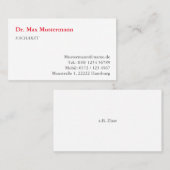 Arzt Visitenkarte 名刺 (正面/裏面)