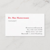 Arzt Visitenkarte 名刺 (正面)