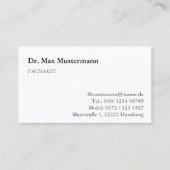 Arzt Visitenkarte 名刺 (正面)